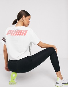 Белая короткая футболка Puma modern sport-Белый