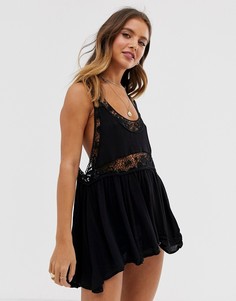 Майка с ажурной отделкой Raga - All Nighter-Черный