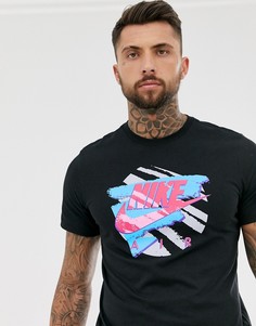 Черная футболка в стиле 90-х Nike-Черный