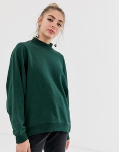 Свитшот с высоким воротом Monki-Зеленый
