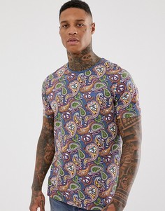 Футболка с принтом пейсли Pretty Green vintage-Мульти