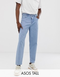 Светлые зауженные джинсы ASOS WHITE Tall - 14 унц-Синий