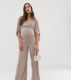 Широкие трикотажные брюки Blume Maternity-Фиолетовый