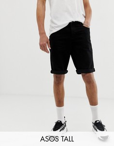 Черные джинсовые шорты ASOS DESIGN Tall-Черный