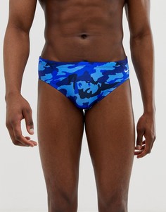 Синие трусы с камуфляжным принтом Nike Swimming NESS9100-489-Синий