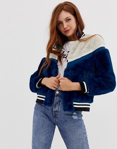 Бомбер из искусственного меха Vero Moda-Мульти