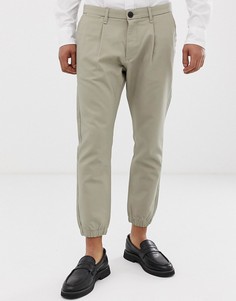 Чиносы слим с манжетами Esprit-Бежевый
