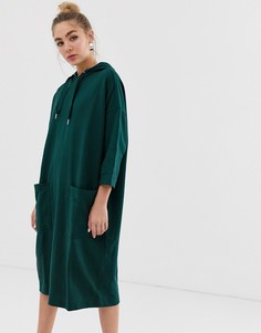 Платье с капюшоном Monki-Зеленый