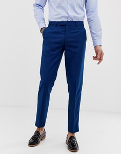 Узкие синие фактурные брюки Harry Brown-Синий