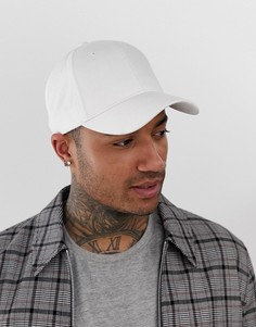 Белая парусиновая бейсболка ASOS DESIGN-Белый