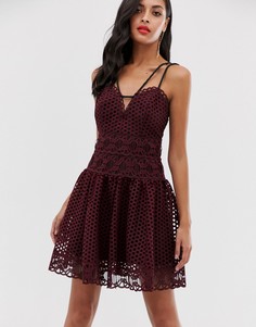 Платье мини с отделкой ASOS DESIGN-Красный