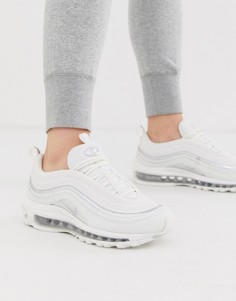 Белые кроссовки с серебристыми вставками Nike Air Max 97-Белый