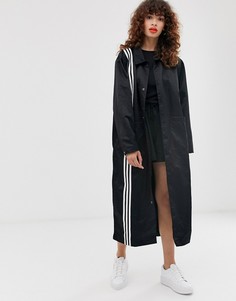 Черное пальто с тремя полосками adidas Originals TLRD-Черный