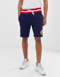 Темно-синие трикотажные шорты с логотипом Polo Ralph Lauren-Темно-синий