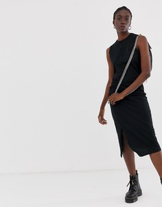 Платье миди с разрезом Cheap Monday-Черный