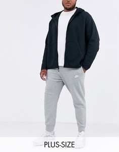 Серые джоггеры с кромкой манжетом Nike Plus Club-Серый