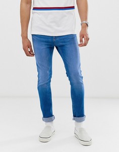 Синие выбеленные джинсы скинни New Look-Синий