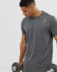 Серая меланжевая футболка Reebok-Серый