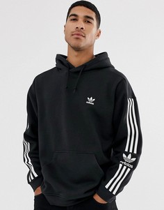 Черный худи с 3 полосками и логотипом adidas Originals