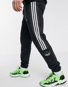 Черные джоггеры с логотипом-трилистником adidas Originals-Черный