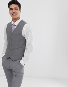 Серый супероблегающий жилет ASOS DESIGN