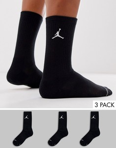 Набор из 3 пар черных носков с логотипом Nike Jordan-Черный