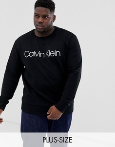 Черный свитшот с большим логотипом Calvin Klein