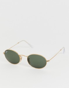 Овальные солнцезащитные очки Ray-Ban 0RB3547-Золотой