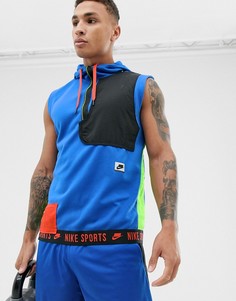 Синее худи без рукавов Nike Training-Синий