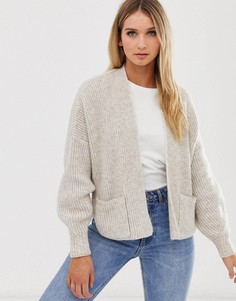 Кардиган с карманами ASOS DESIGN-Бежевый