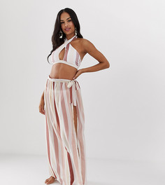 Эксклюзивная юбка макси с принтом Miss Selfridge-Мульти