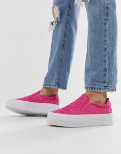 Кроссовки-слипоны с логотипом Juicy Couture-Розовый