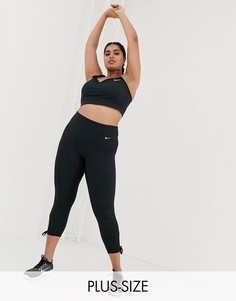 Черные леггинсы для йоги с завязками Nike Plus-Черный