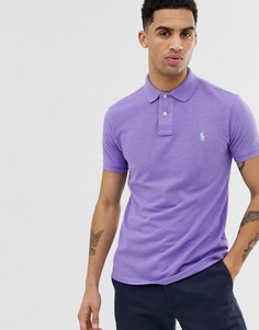 Сиреневое поло из пике с логотипом Polo Ralph Lauren-Фиолетовый