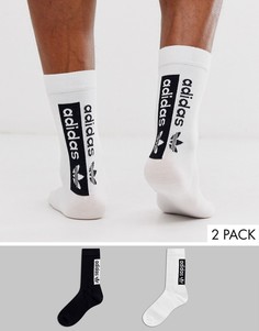 Черно-белые носки с логотипом adidas Originals-Мульти