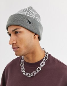Серая шапка-бини с логотипом AAPE By A Bathing Ape-Серый