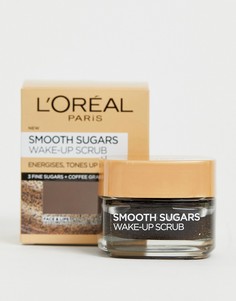 Скраб для лица и губ LOreal Paris Smooth Sugar Wake-Up Coffee - 50 мл-Бесцветный Loreal