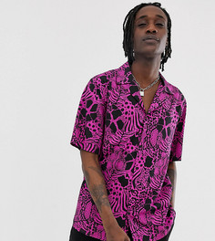 Розовая рубашка со звериным принтом Reclaimed Vintage-Розовый