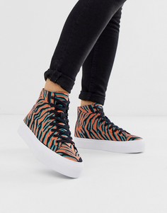 Высокие кроссовки с тигровым принтом ASOS DESIGN Dakota-Мульти