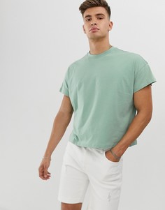 Зеленая oversize-футболка с короткими рукавами ASOS DESIGN-Зеленый