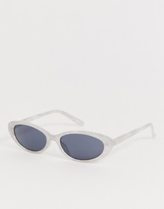 Белые круглые солнцезащитные очки в стиле ретро Jeepers Peepers-Белый