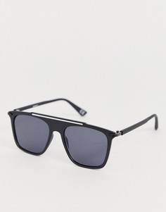 Черные солнцезащитные очки в стиле ретро ASOS DESIGN-Черный