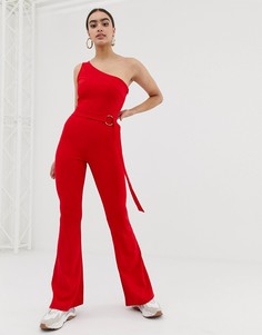 Комбинезон на одно плечо In The Style-Красный