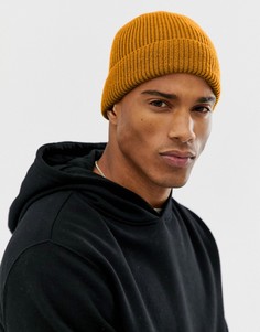 Желтая шапка-бини ASOS DESIGN-Желтый