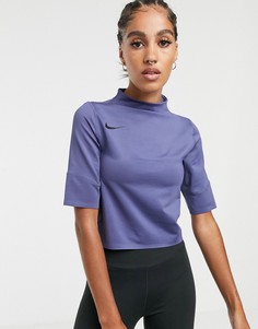 Синий кроп-топ Nike Running future air