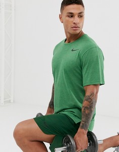 Зеленая футболка Nike Training Breathe-Зеленый