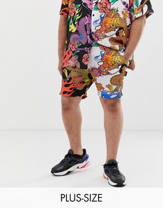 Фестивальные шорты с принтом Jaded London-Черный