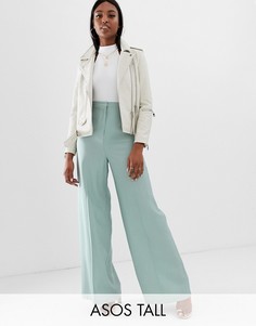 Широкие брюки мятного цвета ASOS DESIGN tall-Зеленый