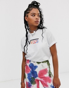 Белая oversize-футболка с логотипом Vans X Ines-Белый