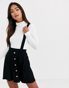 Мини-юбка на пуговицах ASOS DESIGN-Черный